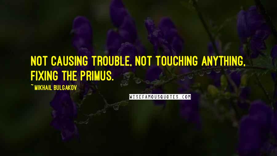 Mikhail Bulgakov Quotes: Not causing trouble, not touching anything, fixing the primus.