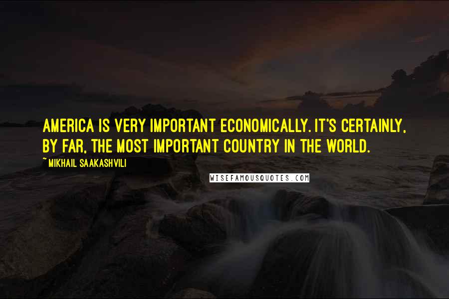 Mikhail Saakashvili Quotes: America is very important economically. It's certainly, by far, the most important country in the world.