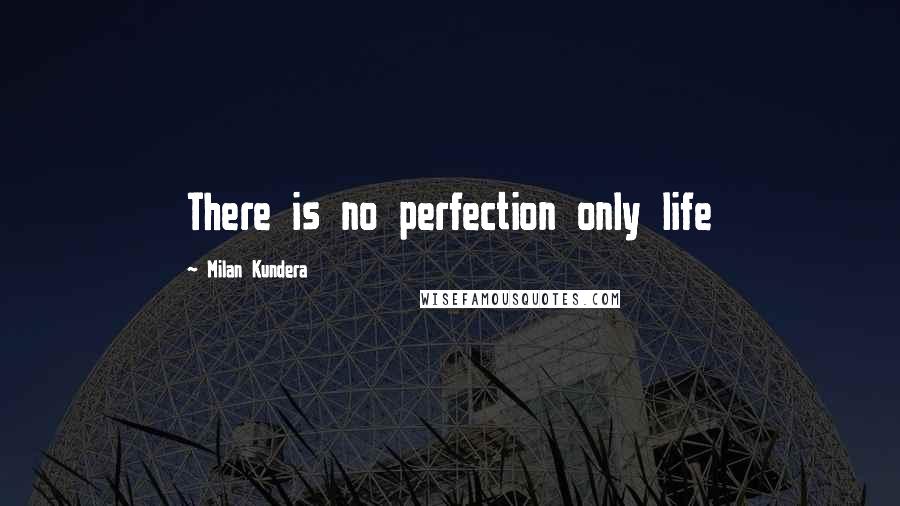 Milan Kundera Quotes: There is no perfection only life