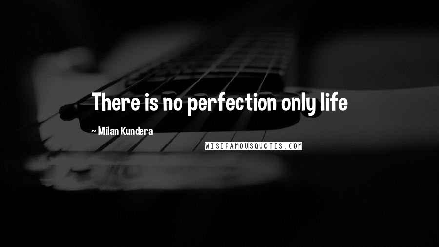 Milan Kundera Quotes: There is no perfection only life