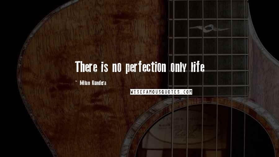 Milan Kundera Quotes: There is no perfection only life