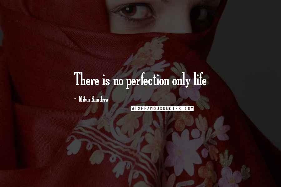 Milan Kundera Quotes: There is no perfection only life