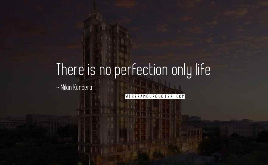 Milan Kundera Quotes: There is no perfection only life