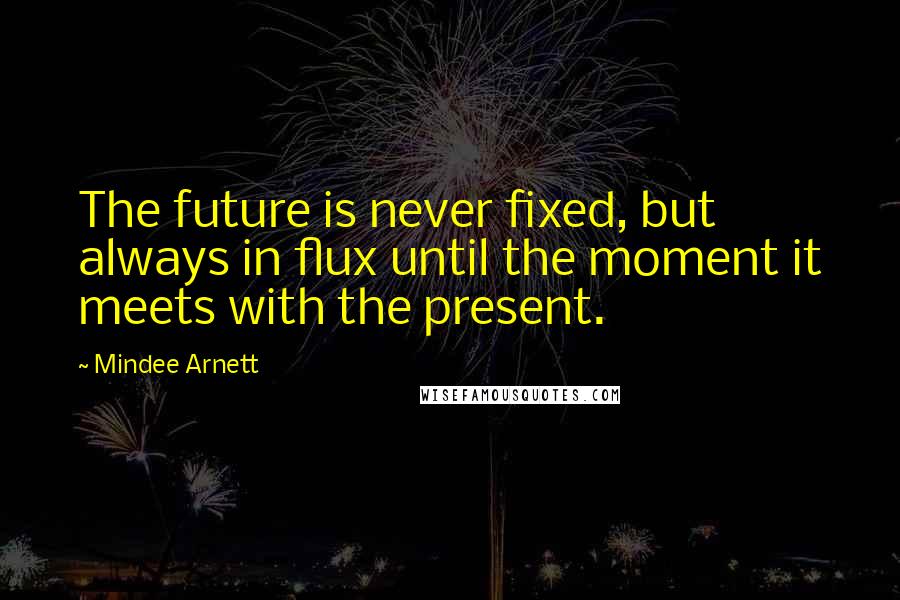 Mindee Arnett Quotes: The future is never fixed, but always in flux until the moment it meets with the present.