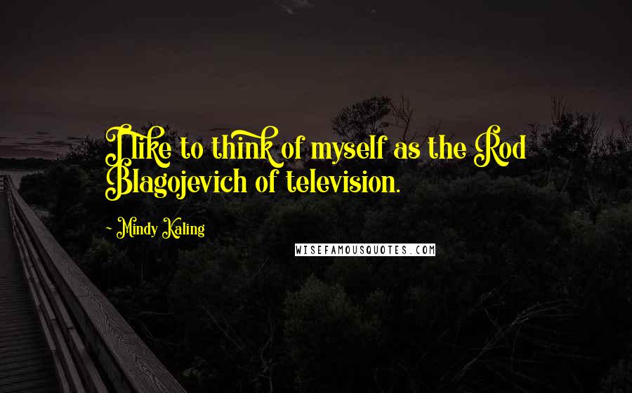 Mindy Kaling Quotes: I like to think of myself as the Rod Blagojevich of television.