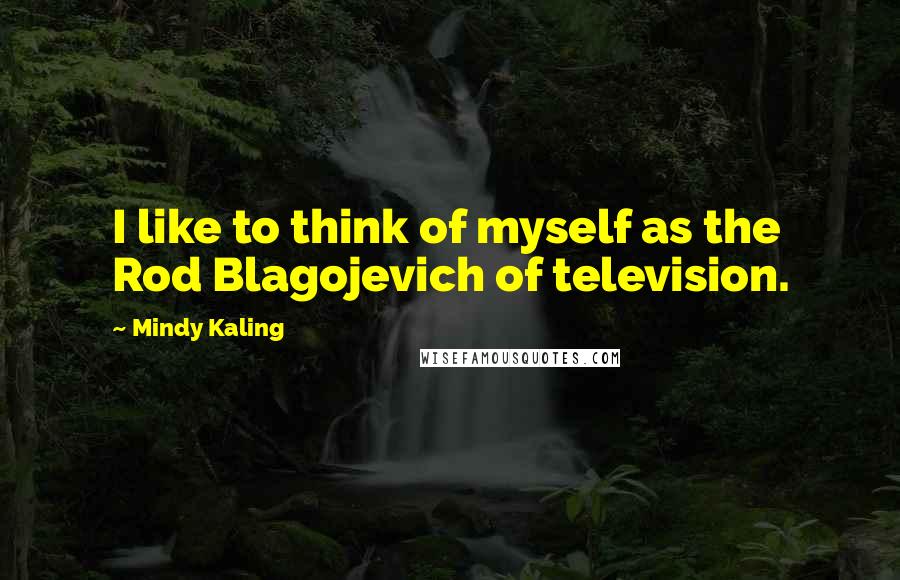 Mindy Kaling Quotes: I like to think of myself as the Rod Blagojevich of television.