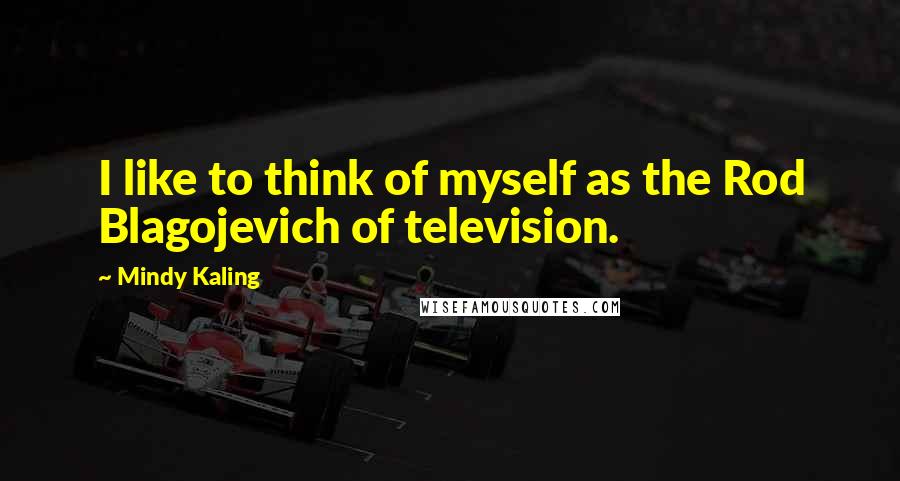 Mindy Kaling Quotes: I like to think of myself as the Rod Blagojevich of television.