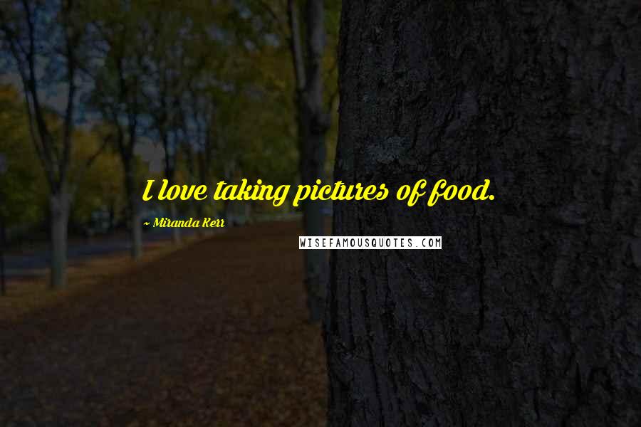 Miranda Kerr Quotes: I love taking pictures of food.