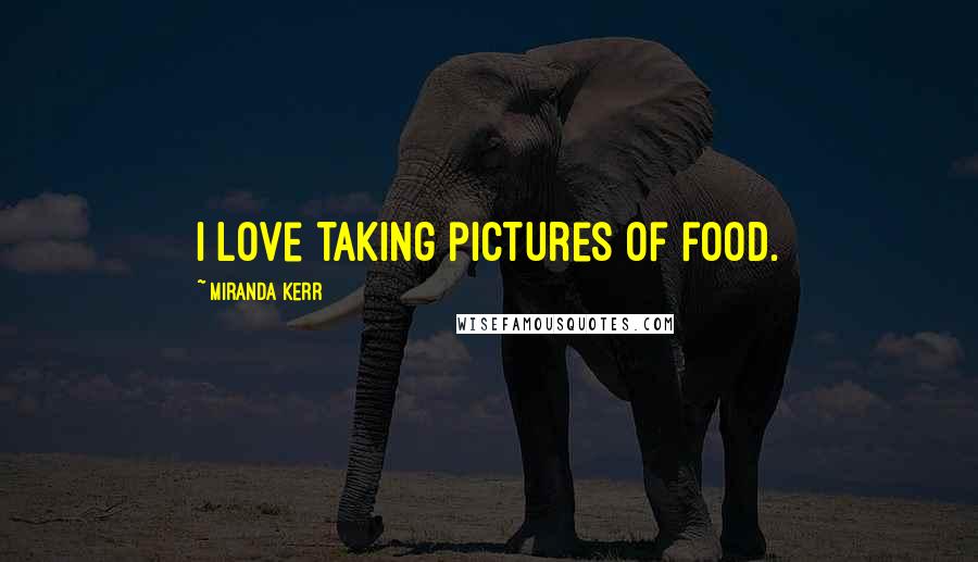 Miranda Kerr Quotes: I love taking pictures of food.