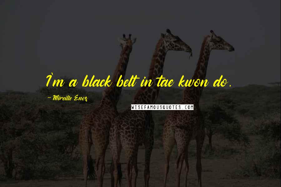 Mireille Enos Quotes: I'm a black belt in tae kwon do.