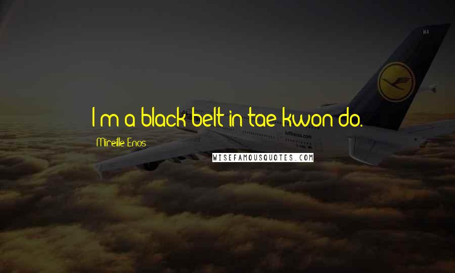 Mireille Enos Quotes: I'm a black belt in tae kwon do.