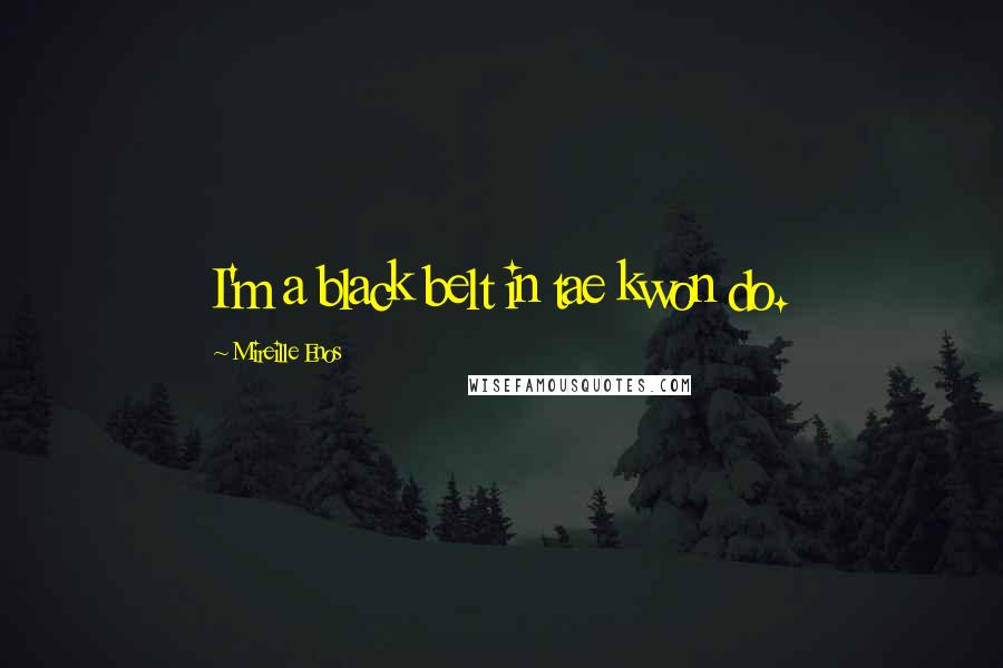 Mireille Enos Quotes: I'm a black belt in tae kwon do.