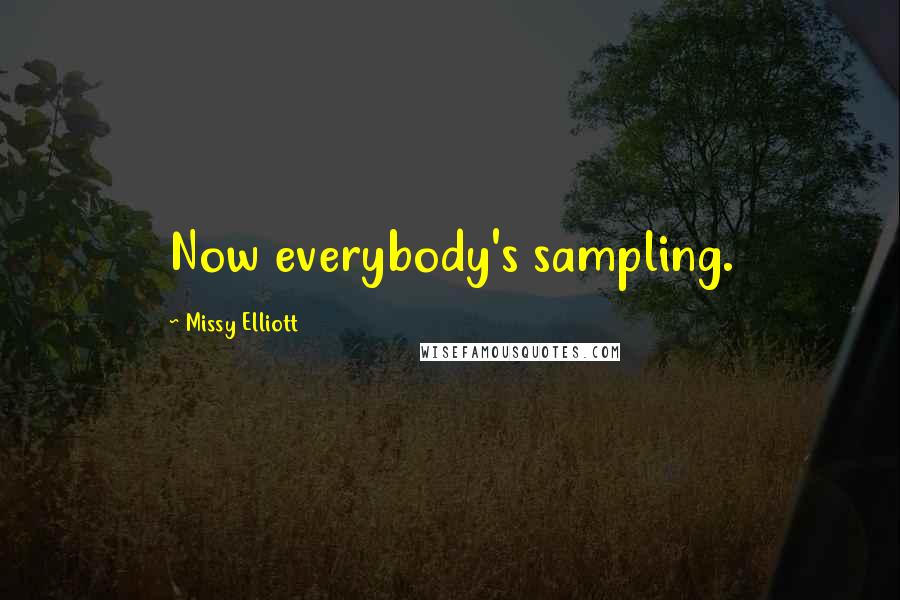 Missy Elliott Quotes: Now everybody's sampling.