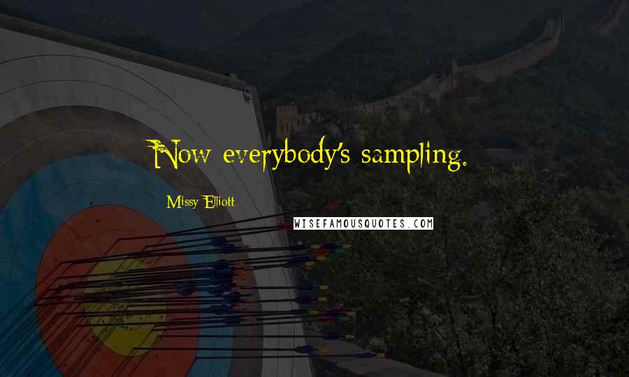 Missy Elliott Quotes: Now everybody's sampling.