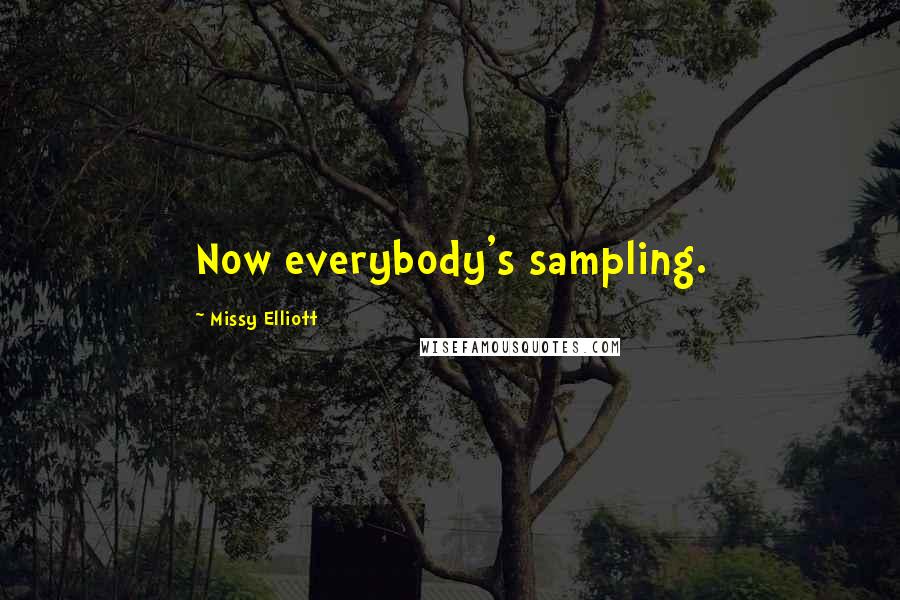 Missy Elliott Quotes: Now everybody's sampling.