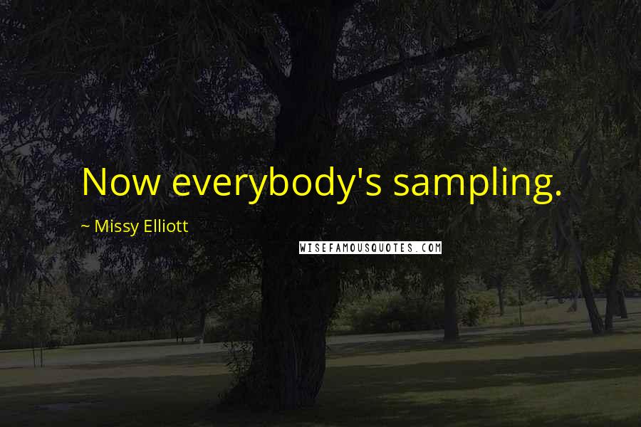 Missy Elliott Quotes: Now everybody's sampling.