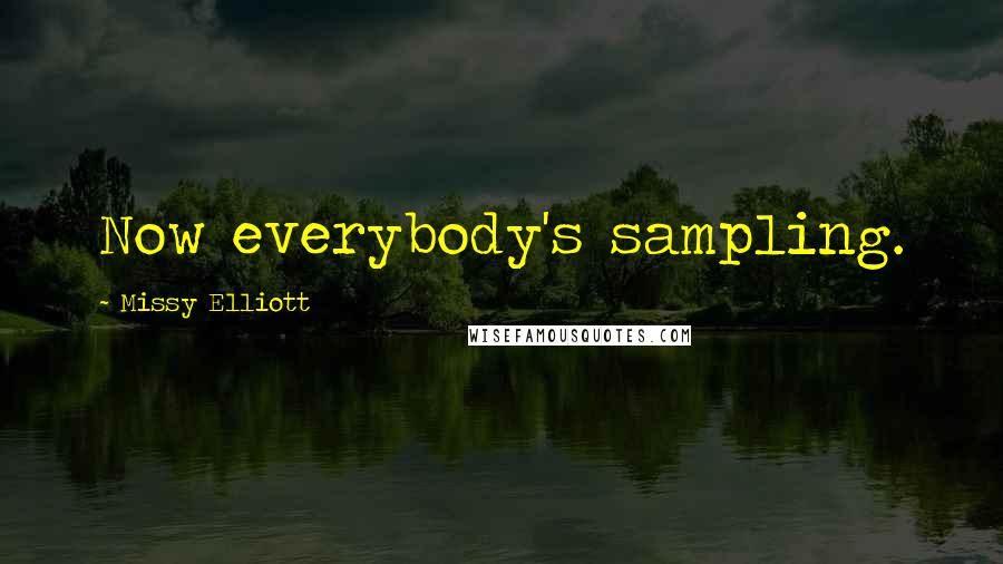 Missy Elliott Quotes: Now everybody's sampling.