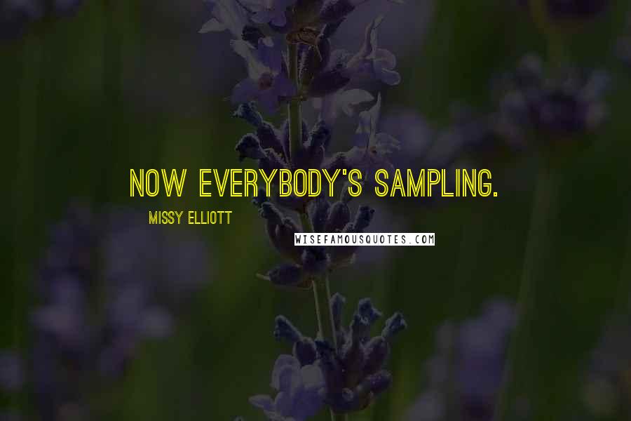 Missy Elliott Quotes: Now everybody's sampling.