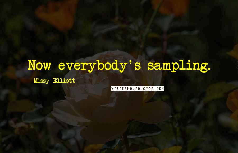 Missy Elliott Quotes: Now everybody's sampling.
