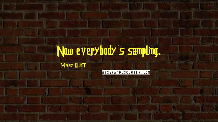 Missy Elliott Quotes: Now everybody's sampling.