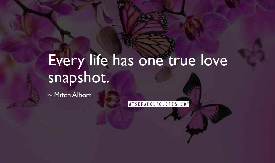 Mitch Albom Quotes: Every life has one true love snapshot.