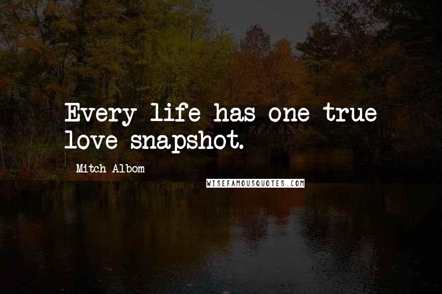 Mitch Albom Quotes: Every life has one true love snapshot.