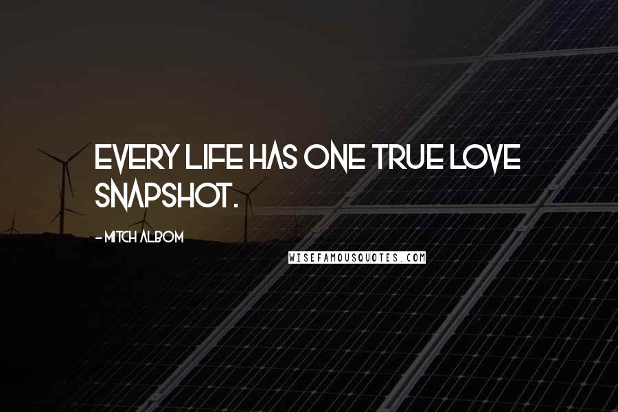 Mitch Albom Quotes: Every life has one true love snapshot.