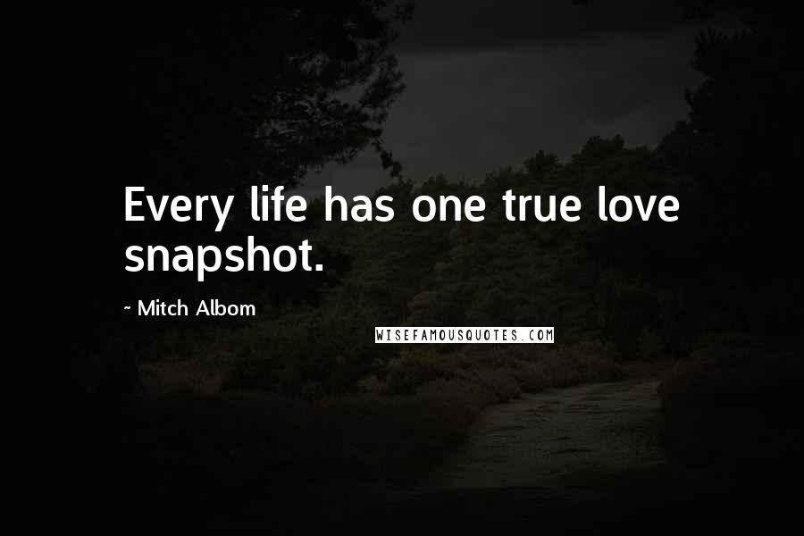 Mitch Albom Quotes: Every life has one true love snapshot.