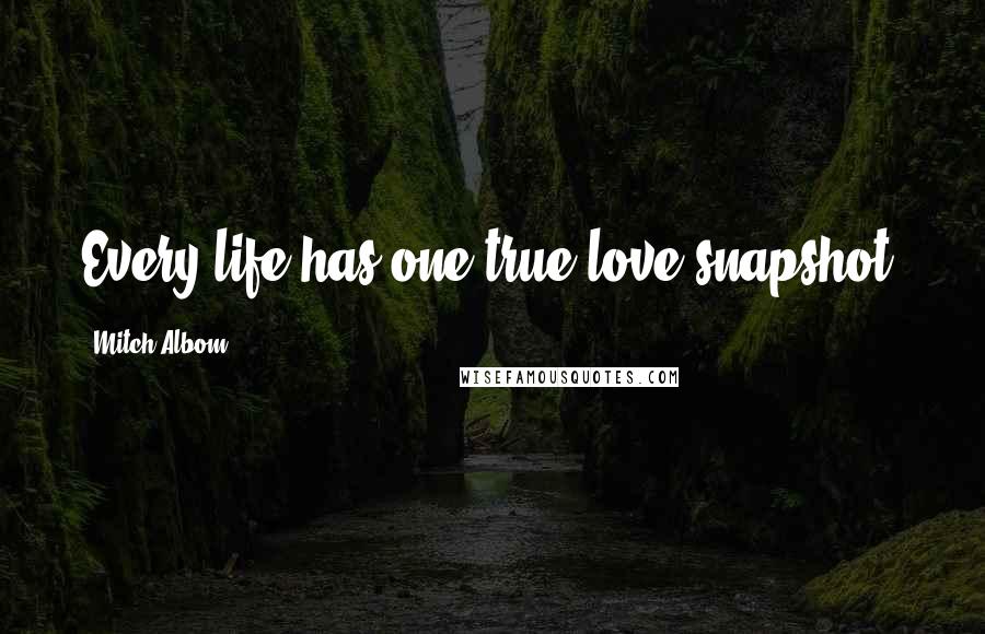 Mitch Albom Quotes: Every life has one true love snapshot.