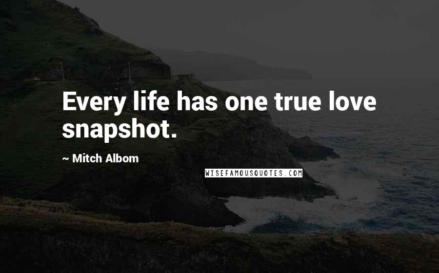 Mitch Albom Quotes: Every life has one true love snapshot.