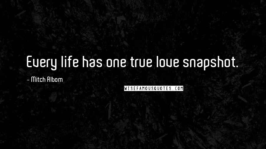 Mitch Albom Quotes: Every life has one true love snapshot.