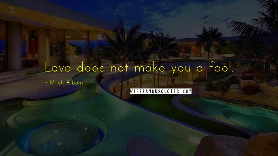 Mitch Albom Quotes: Love does not make you a fool.