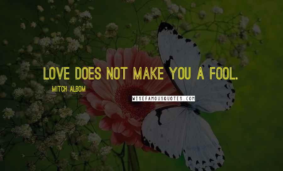 Mitch Albom Quotes: Love does not make you a fool.