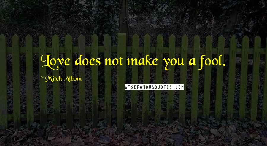 Mitch Albom Quotes: Love does not make you a fool.