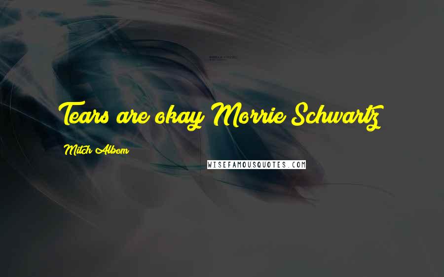 Mitch Albom Quotes: Tears are okay[Morrie Schwartz]