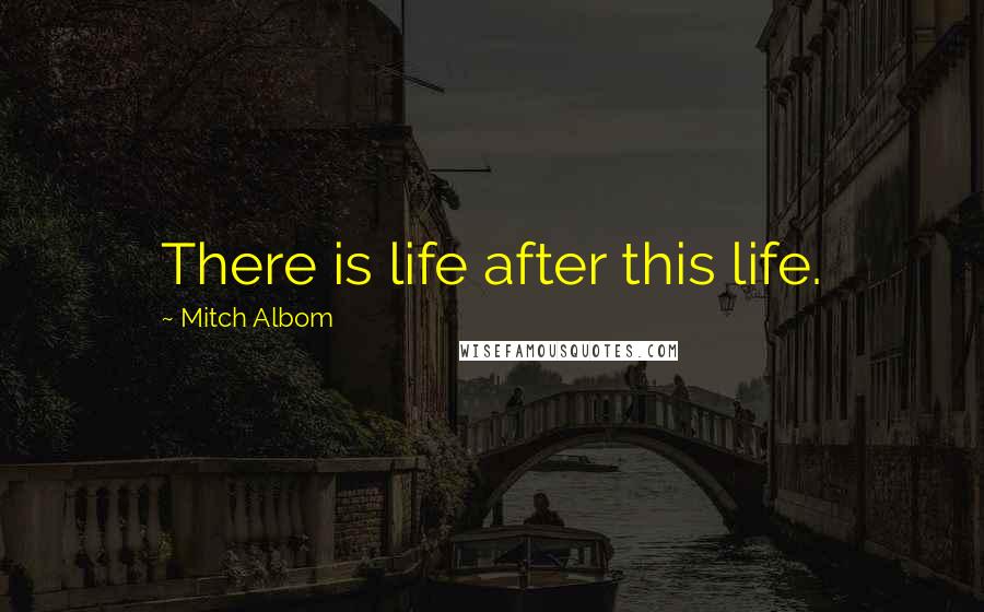 Mitch Albom Quotes: There is life after this life.