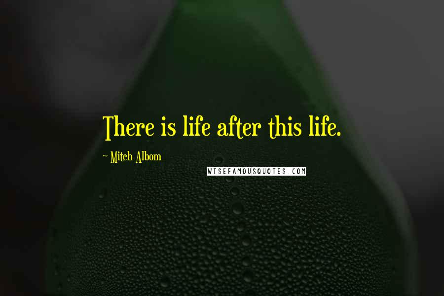 Mitch Albom Quotes: There is life after this life.