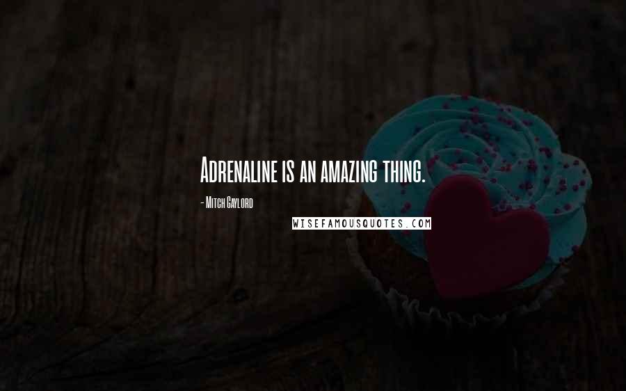 Mitch Gaylord Quotes: Adrenaline is an amazing thing.