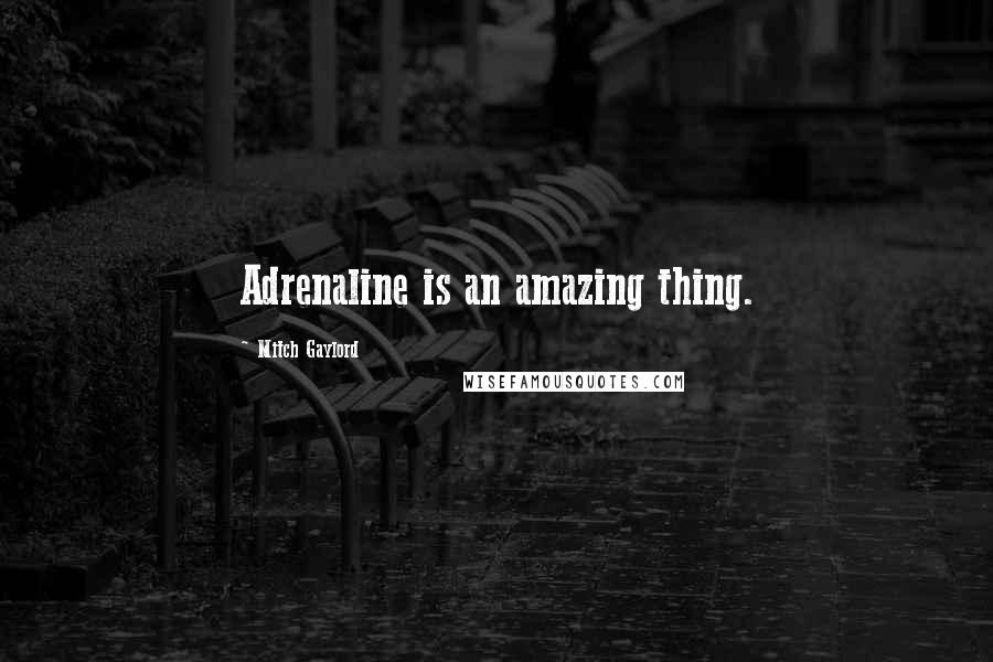Mitch Gaylord Quotes: Adrenaline is an amazing thing.
