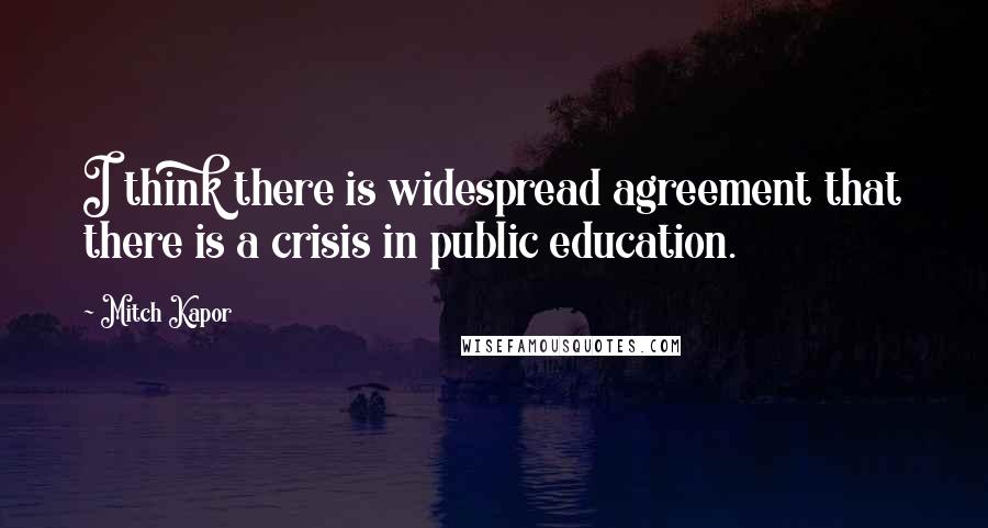 Mitch Kapor Quotes: I think there is widespread agreement that there is a crisis in public education.