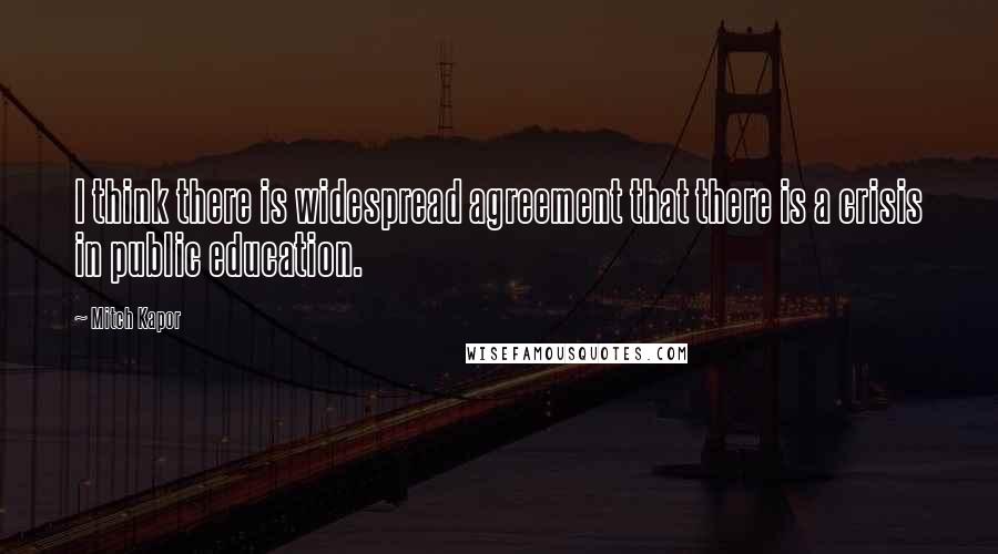 Mitch Kapor Quotes: I think there is widespread agreement that there is a crisis in public education.