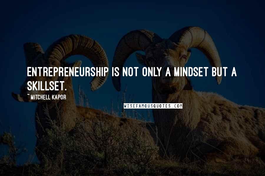 Mitchell Kapor Quotes: Entrepreneurship is not only a mindset but a skillset.