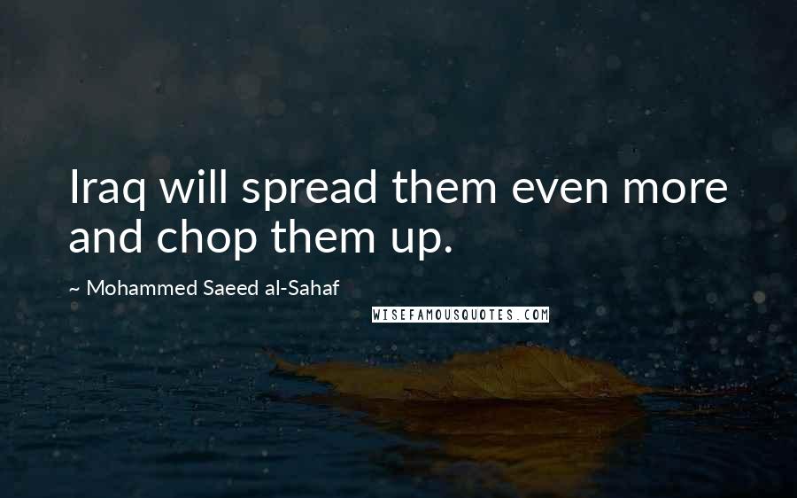 Mohammed Saeed Al-Sahaf Quotes: Iraq will spread them even more and chop them up.