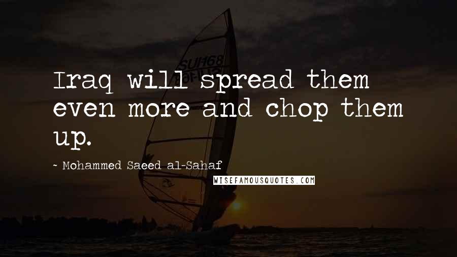 Mohammed Saeed Al-Sahaf Quotes: Iraq will spread them even more and chop them up.