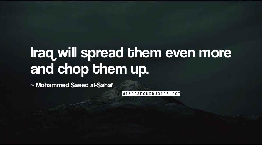Mohammed Saeed Al-Sahaf Quotes: Iraq will spread them even more and chop them up.