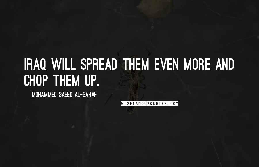 Mohammed Saeed Al-Sahaf Quotes: Iraq will spread them even more and chop them up.