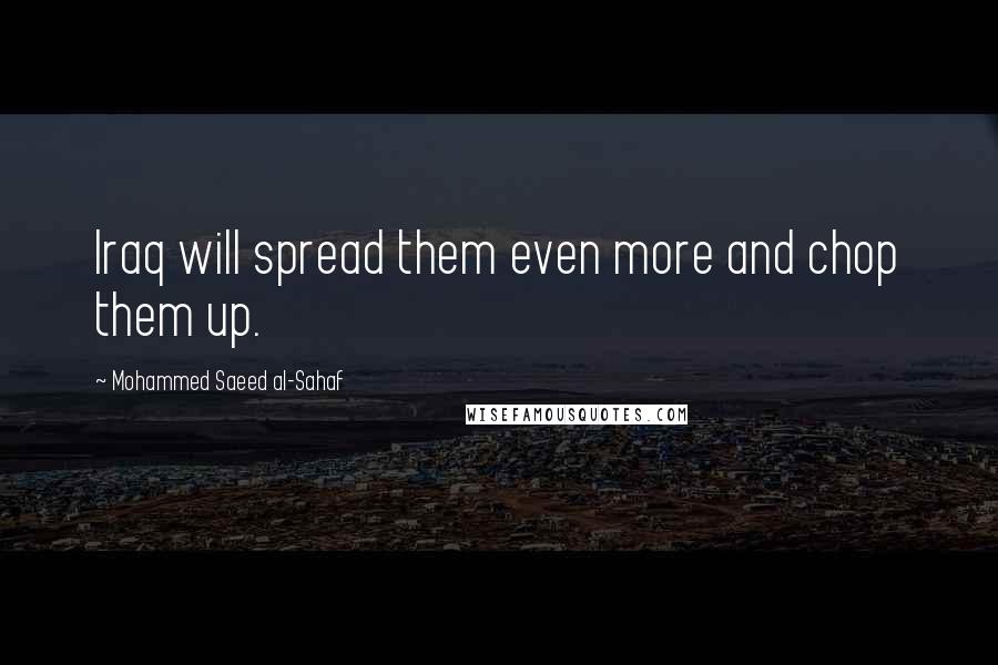 Mohammed Saeed Al-Sahaf Quotes: Iraq will spread them even more and chop them up.