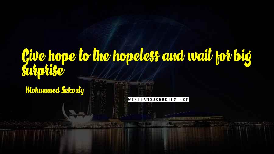 Mohammed Sekouty Quotes: Give hope to the hopeless and wait for big surprise