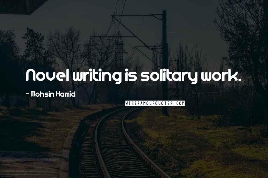 Mohsin Hamid Quotes: Novel writing is solitary work.