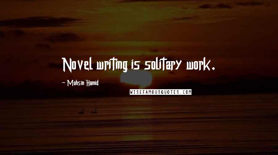 Mohsin Hamid Quotes: Novel writing is solitary work.